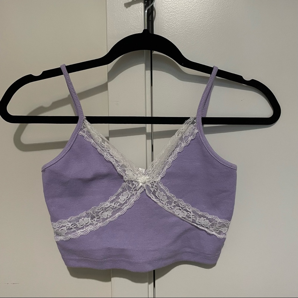 Lacy purple tank